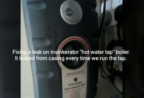 insinkerator hot water dispenser leaking|Garbage Disposals 